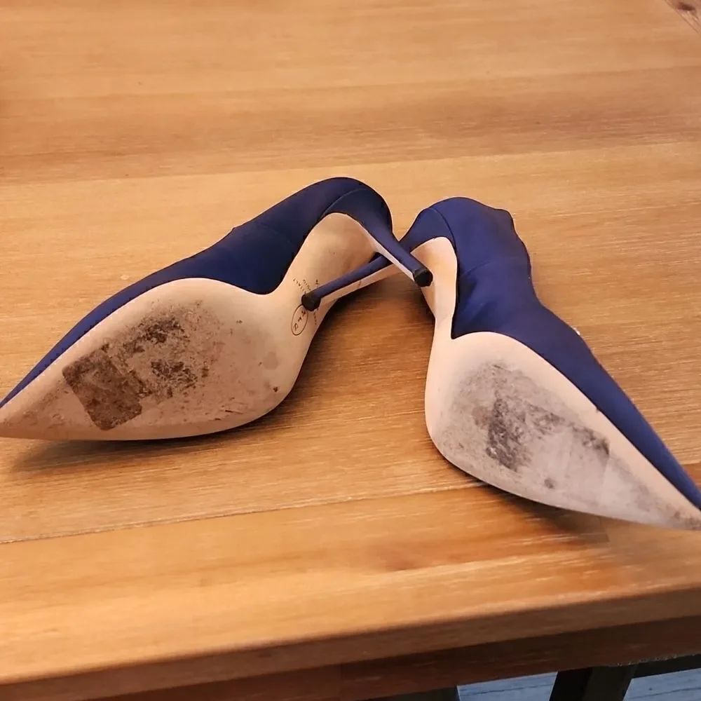 Sarah Jessica Parker Daphne Bluesatin 39.5 Heels — image 3 of 4